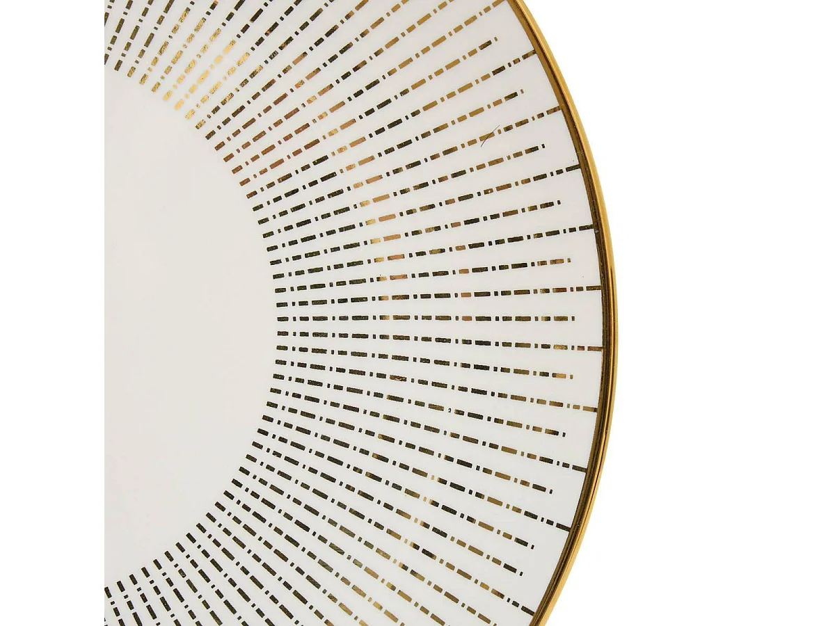 Lot de 6 Assiettes Plates "Lunis" 26cm Doré
