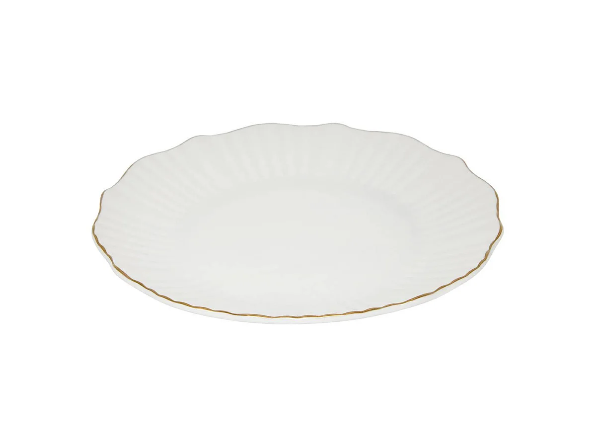 Lot de 6 Assiettes à Dessert "Daphné" 20cm Blanc