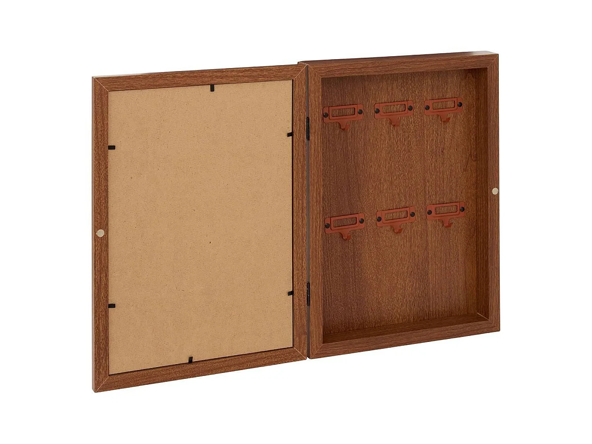Boîte à Clés Murale "Homy" 32cm Marron