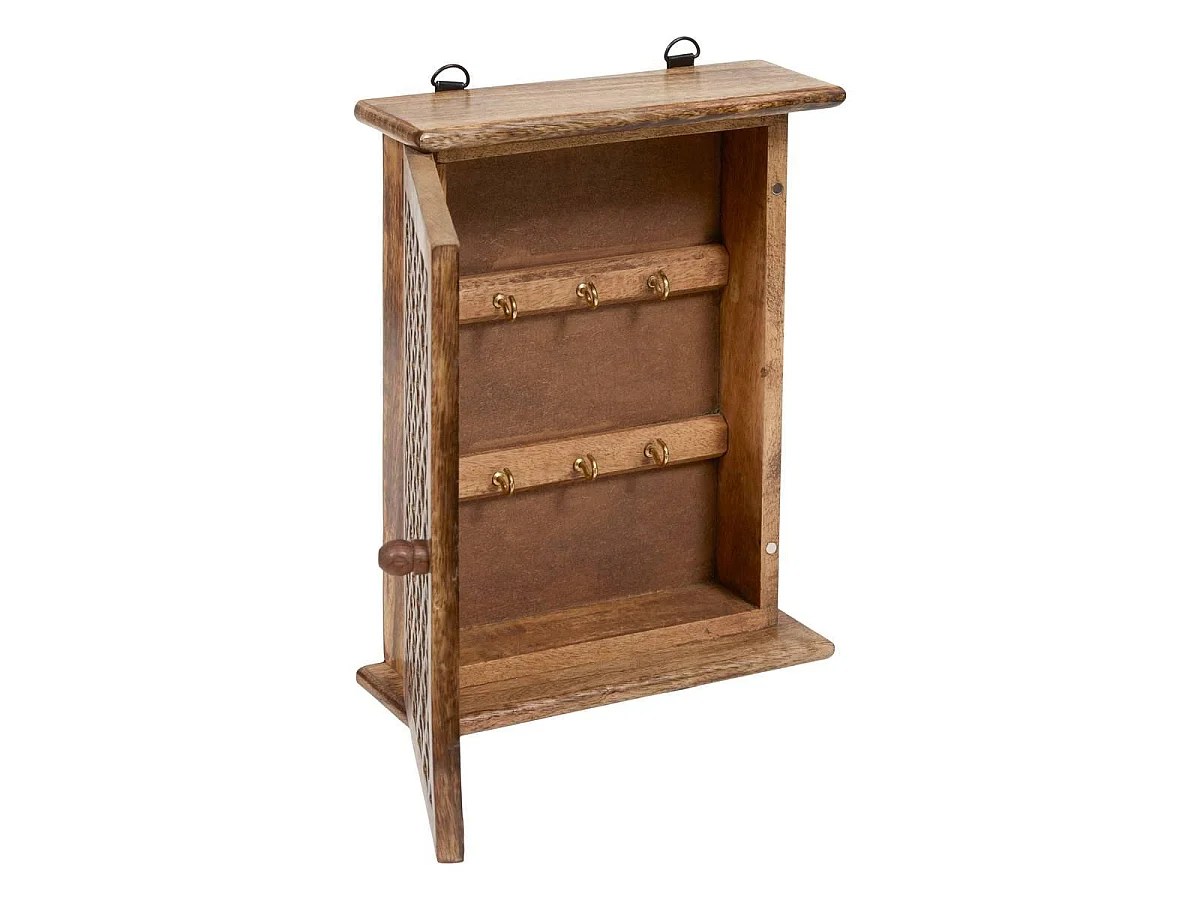Boîte à Clés en Bois "Cassandre" 27cm Marron