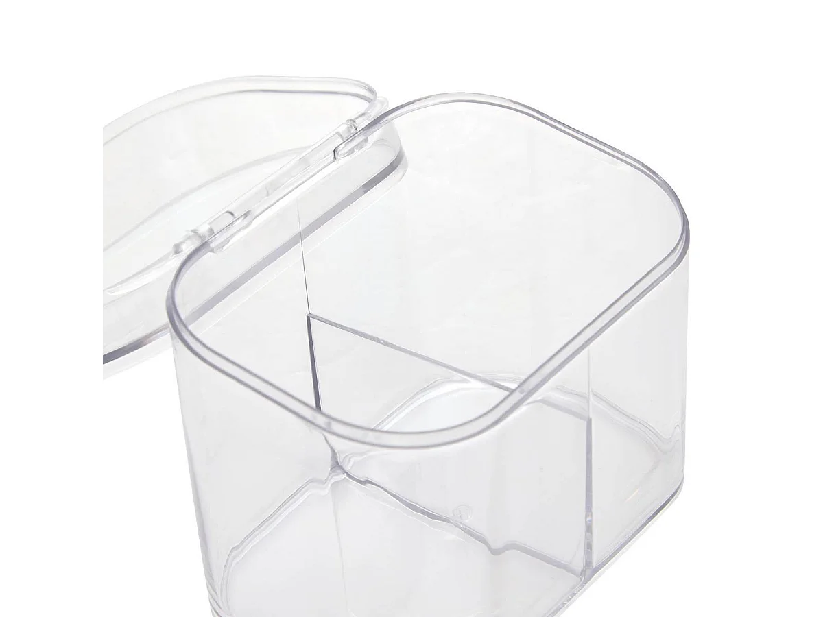 Lot de 4 Organiseurs de Salle de Bain "Cube" 20cm Transparent