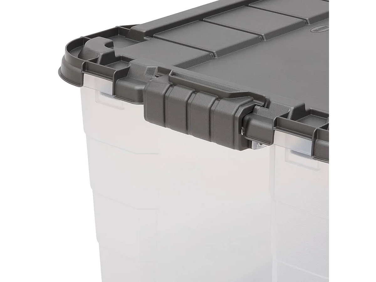 Boîte de Rangement à Roulettes "Block'it" 60L Transparent