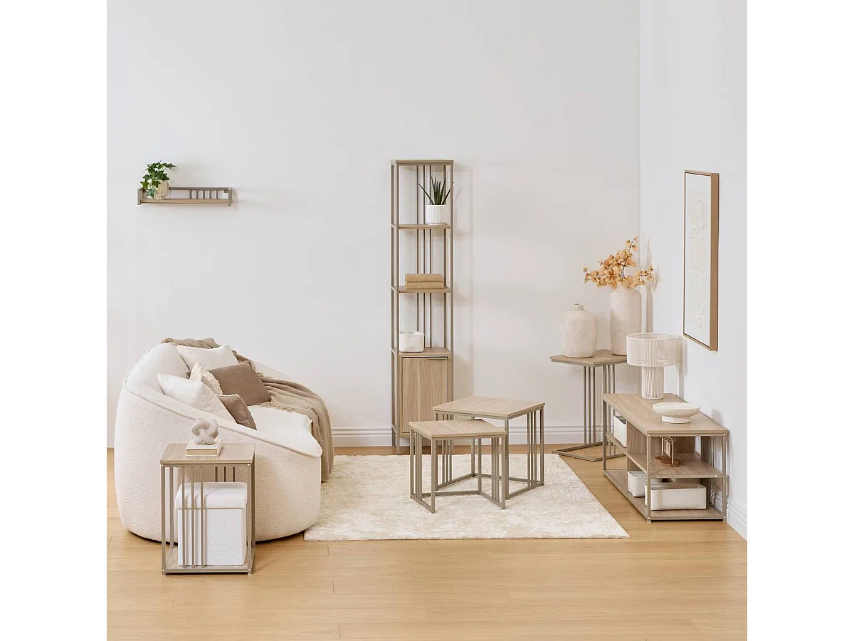 Table d'Appoint Design "Duna" 58cm Sable