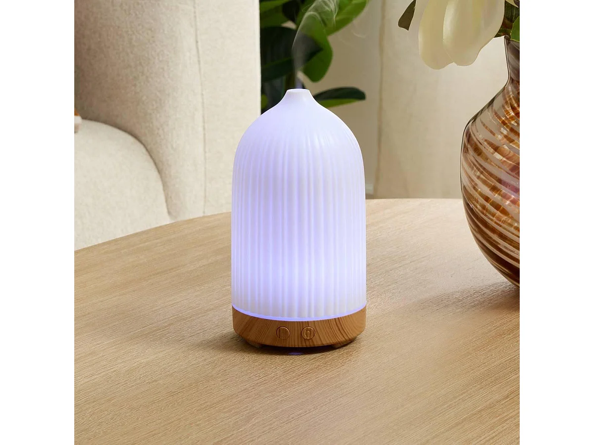 Diffuseur d'Huiles Essentielles à LED "Berni" 17cm Blanc