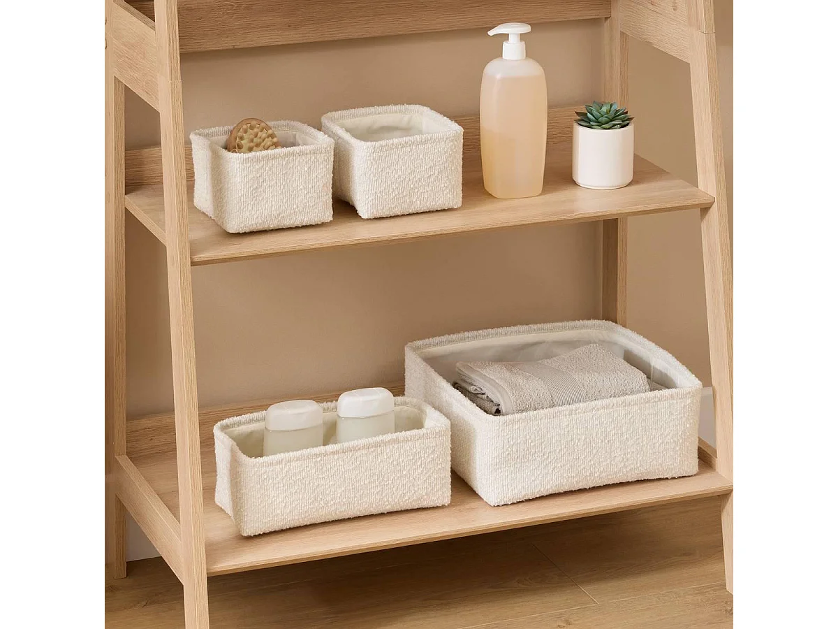 Lot de 4 Paniers de Rangement "Yla" 32cm Blanc