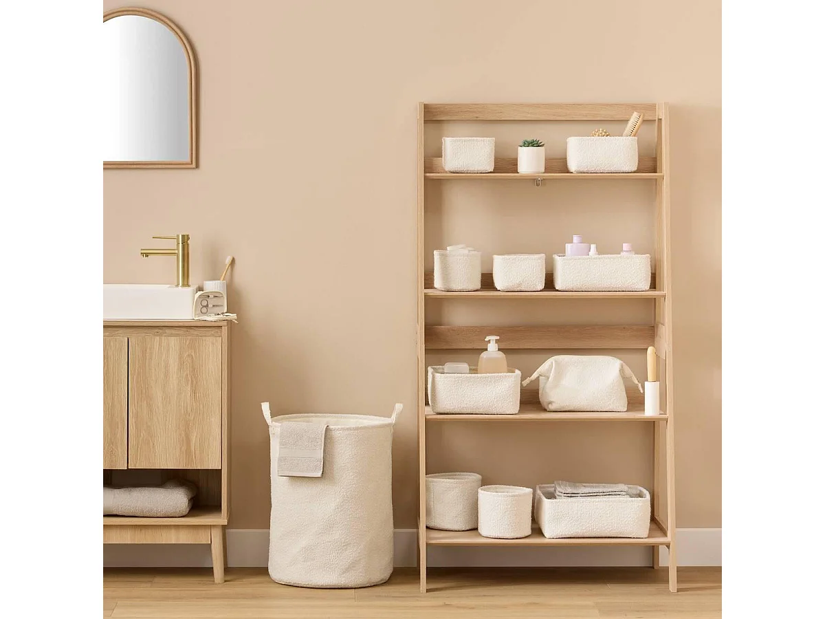 Lot de 4 Paniers de Rangement "Yla" 32cm Blanc