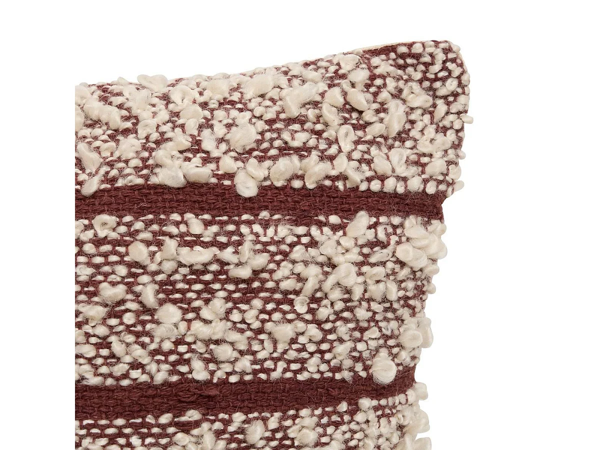 Coussin Déco Bouclette "Beryl" 45x45cm Marron Tonka