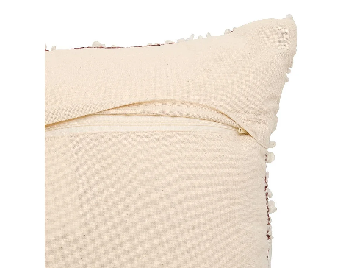 Coussin Déco Bouclette "Beryl" 45x45cm Marron Tonka