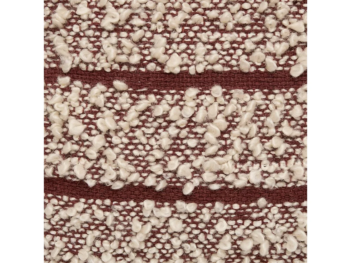Coussin Déco Bouclette "Beryl" 45x45cm Marron Tonka