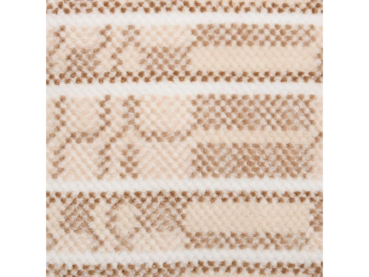 Coussin Jacquard en Flanelle "Lary" 40x40cm Beige Lin