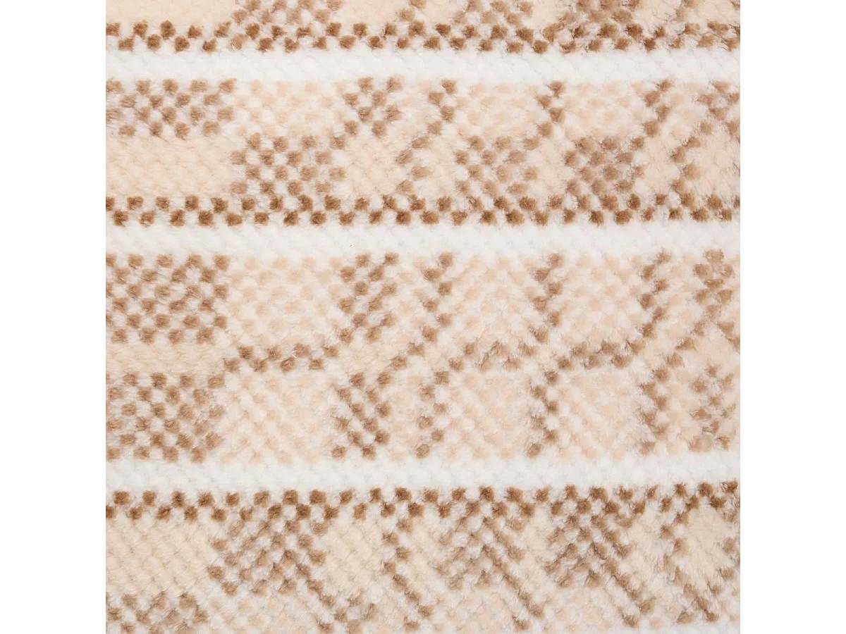 Coussin Jacquard en Flanelle "Lary" 40x40cm Beige Lin