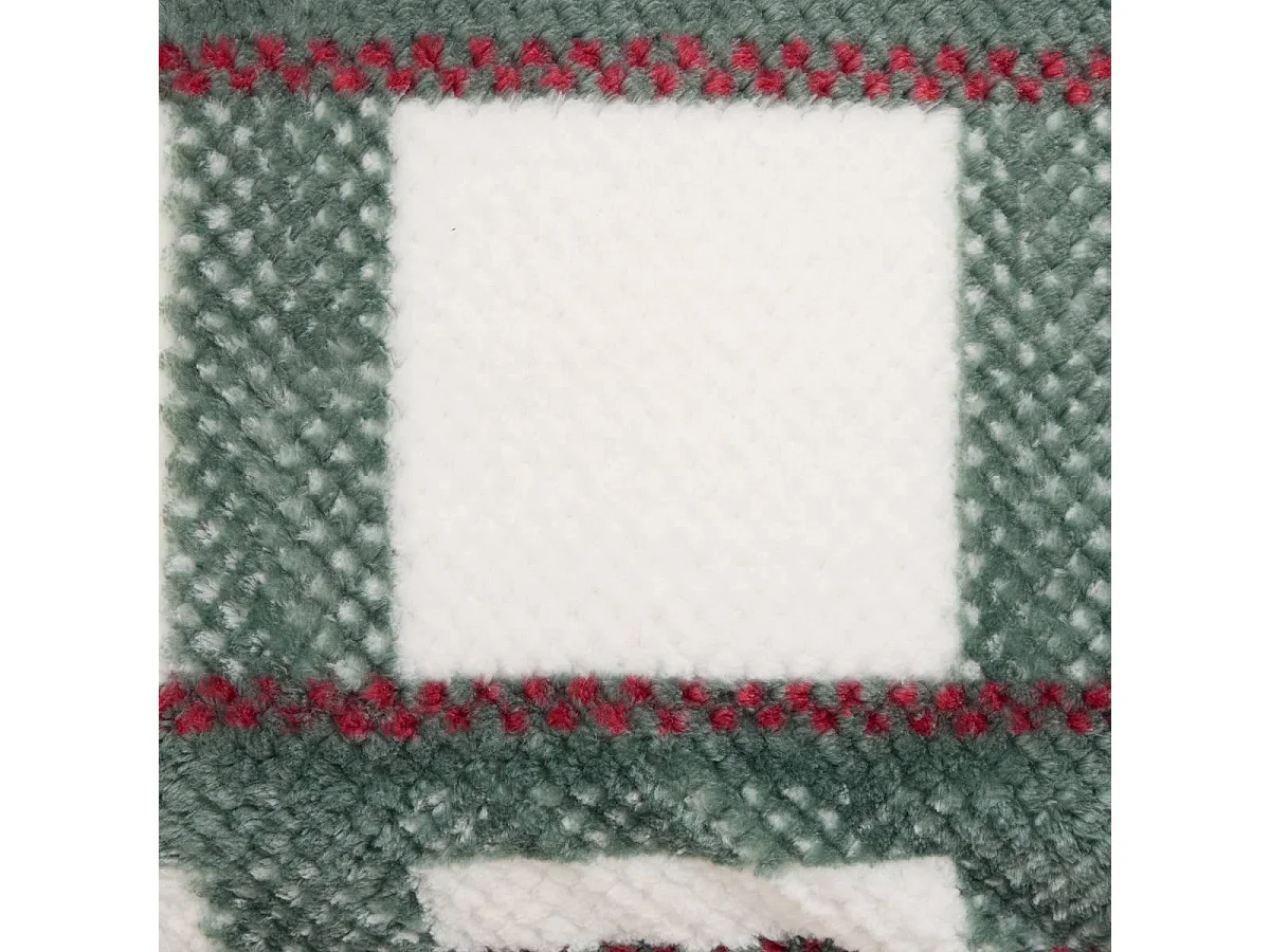 Coussin Jacquard en Flanelle "Lary" 40x40cm Vert Foncé