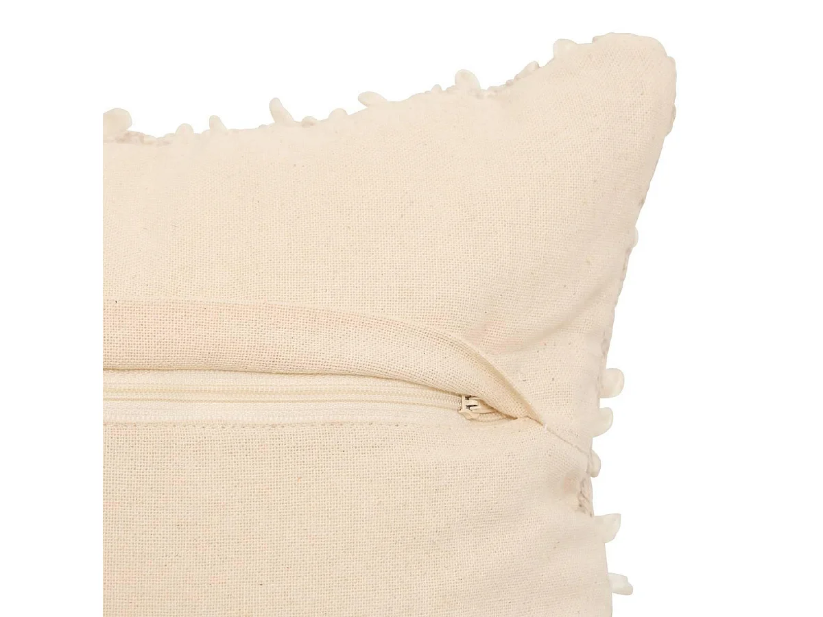 Coussin Déco Bouclette "Beryl" 30x50cm Beige Lin