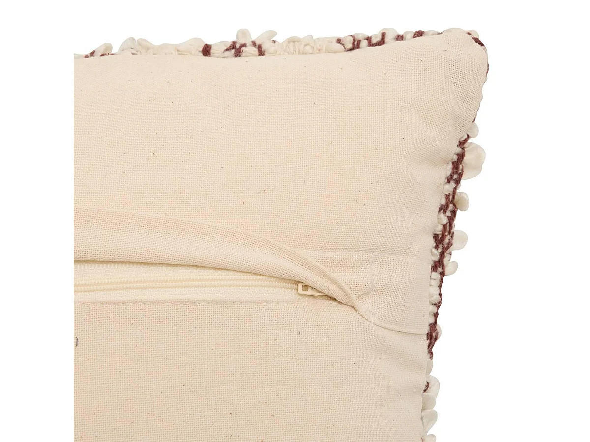 Coussin Déco Bouclette "Beryl" 30x50cm Marron Tonka
