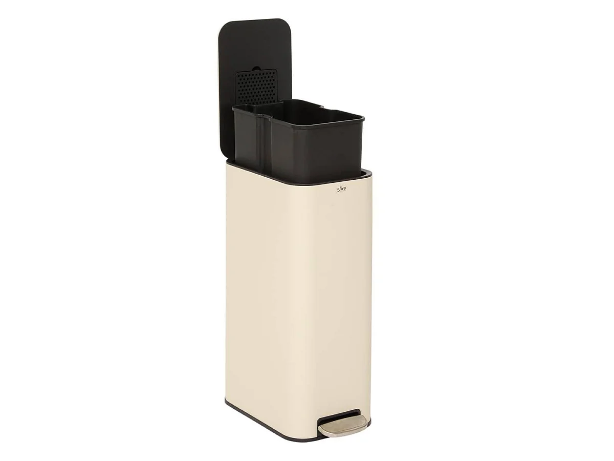 Poubelle à Pédale Slim "Delta" 30L Argile