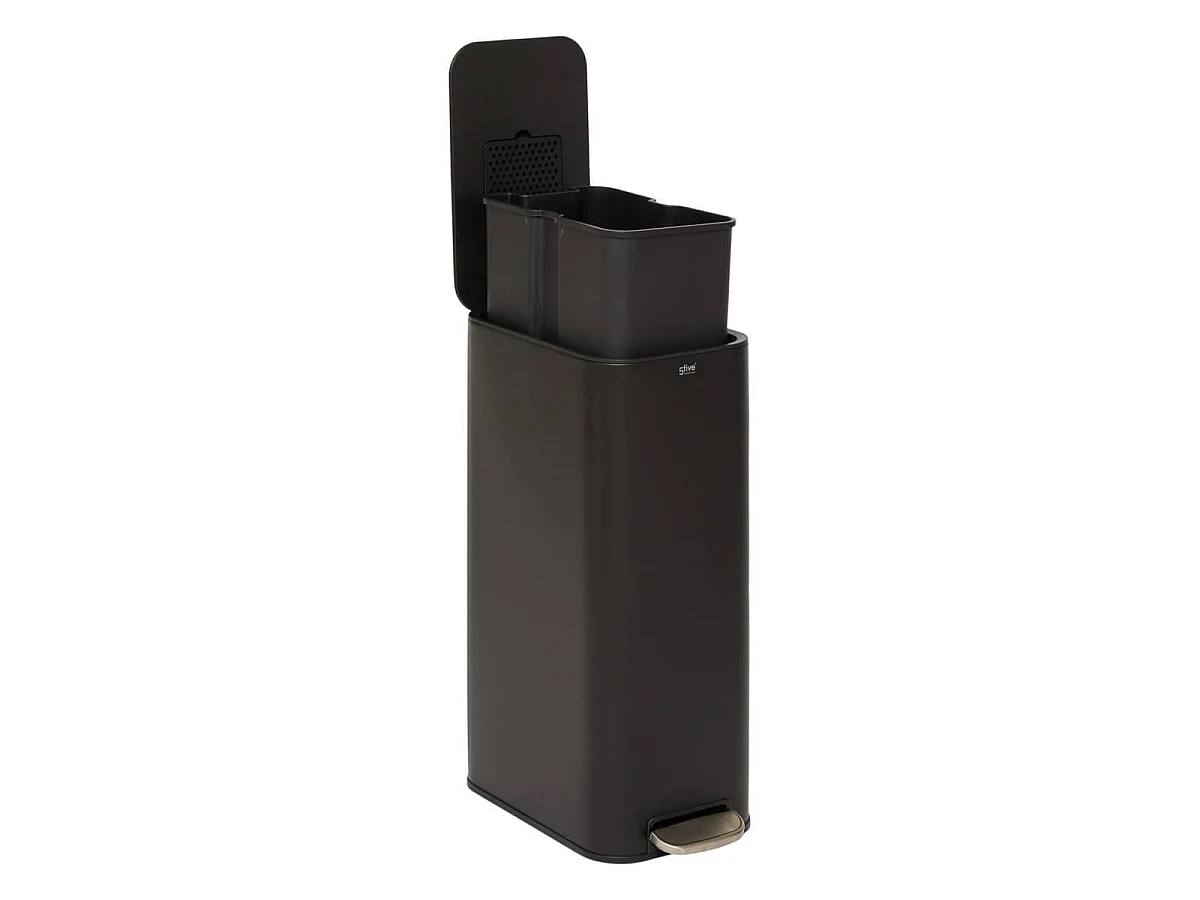 Poubelle à Pédale Slim "Delta" 30L Noir
