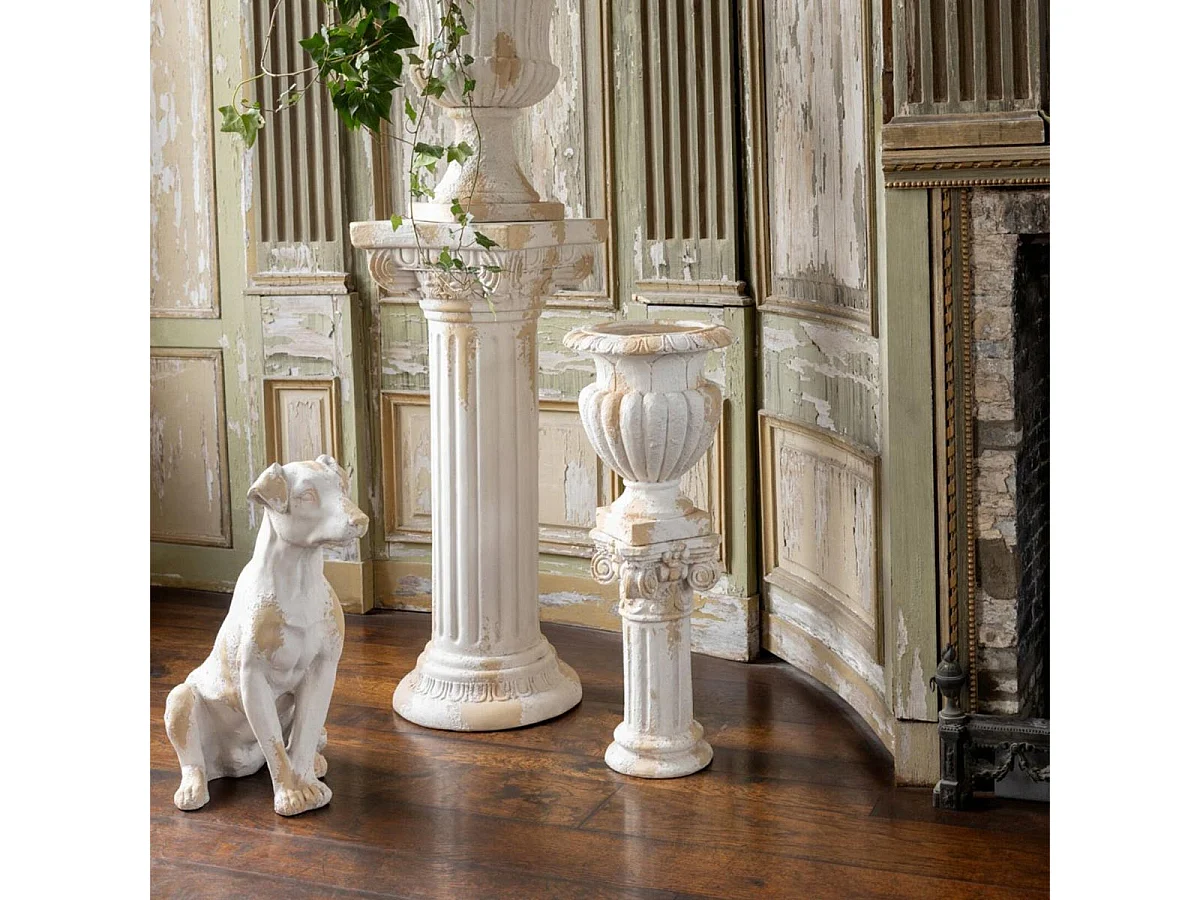 Statue Chien Extérieur "Rémi" 56cm Beige