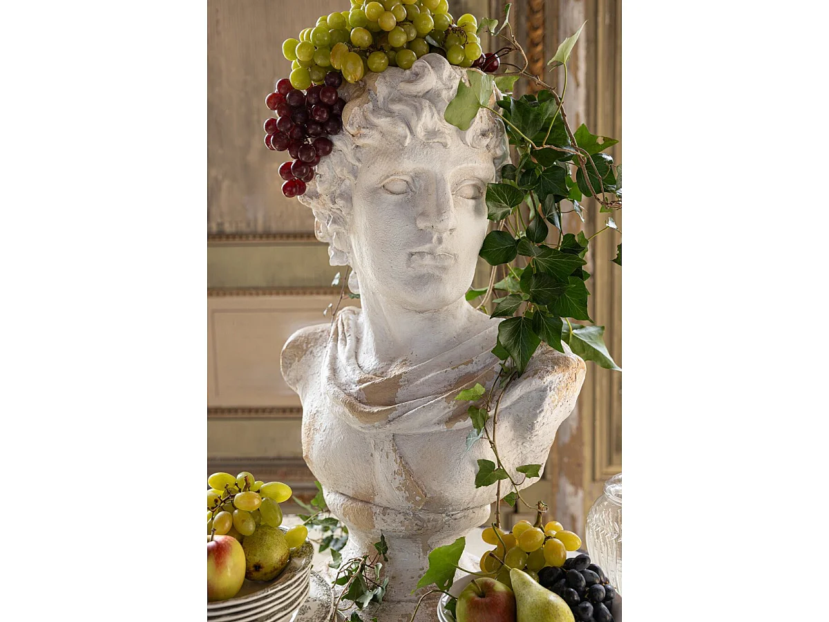 Buste Antique Extérieur "Rémi" 78cm Beige