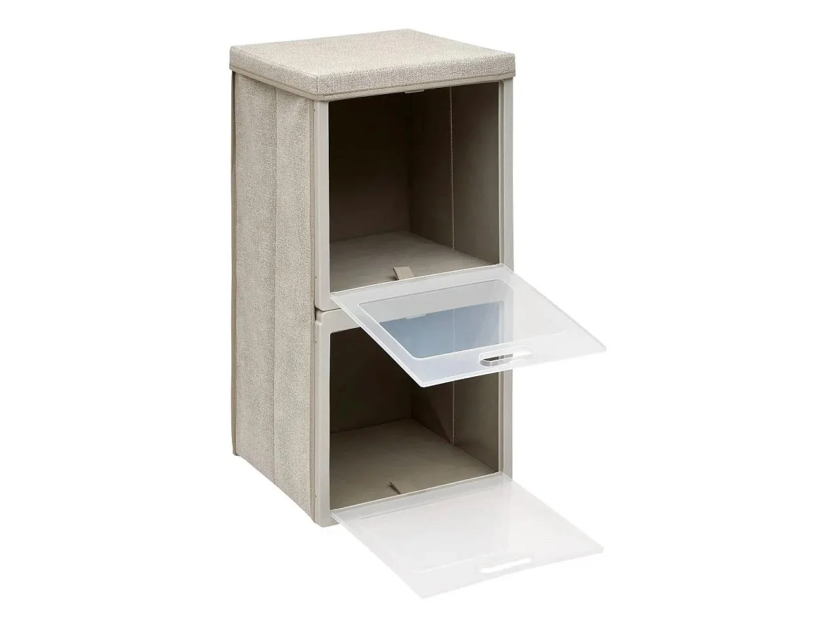 Cube de Rangement 2 Cases "Cube'n Door" 60cm Beige