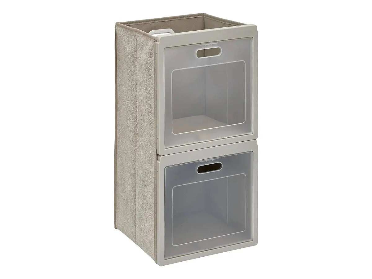 Cube de Rangement 2 Cases "Cube'n Door" 60cm Beige