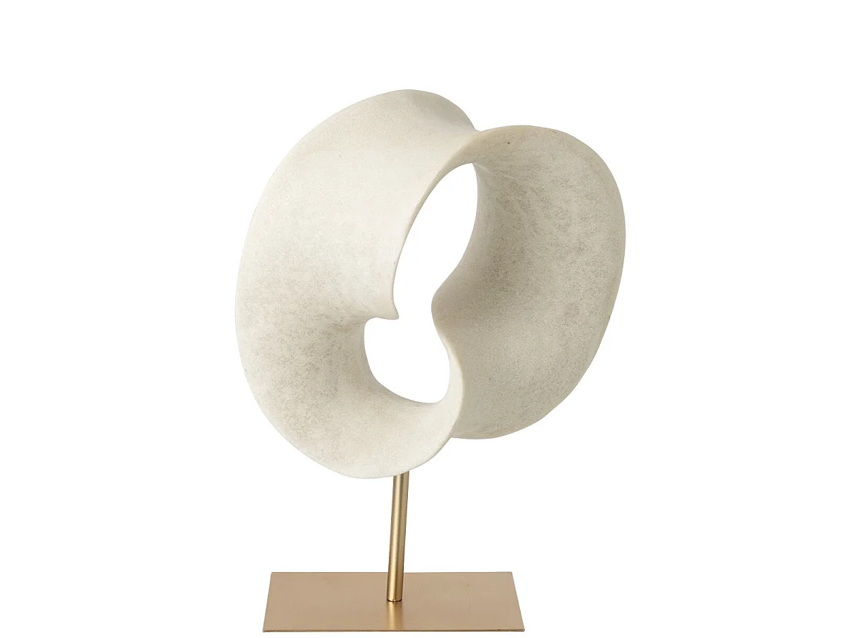 Objet Déco Abstrait "Bastien" 43cm Blanc
