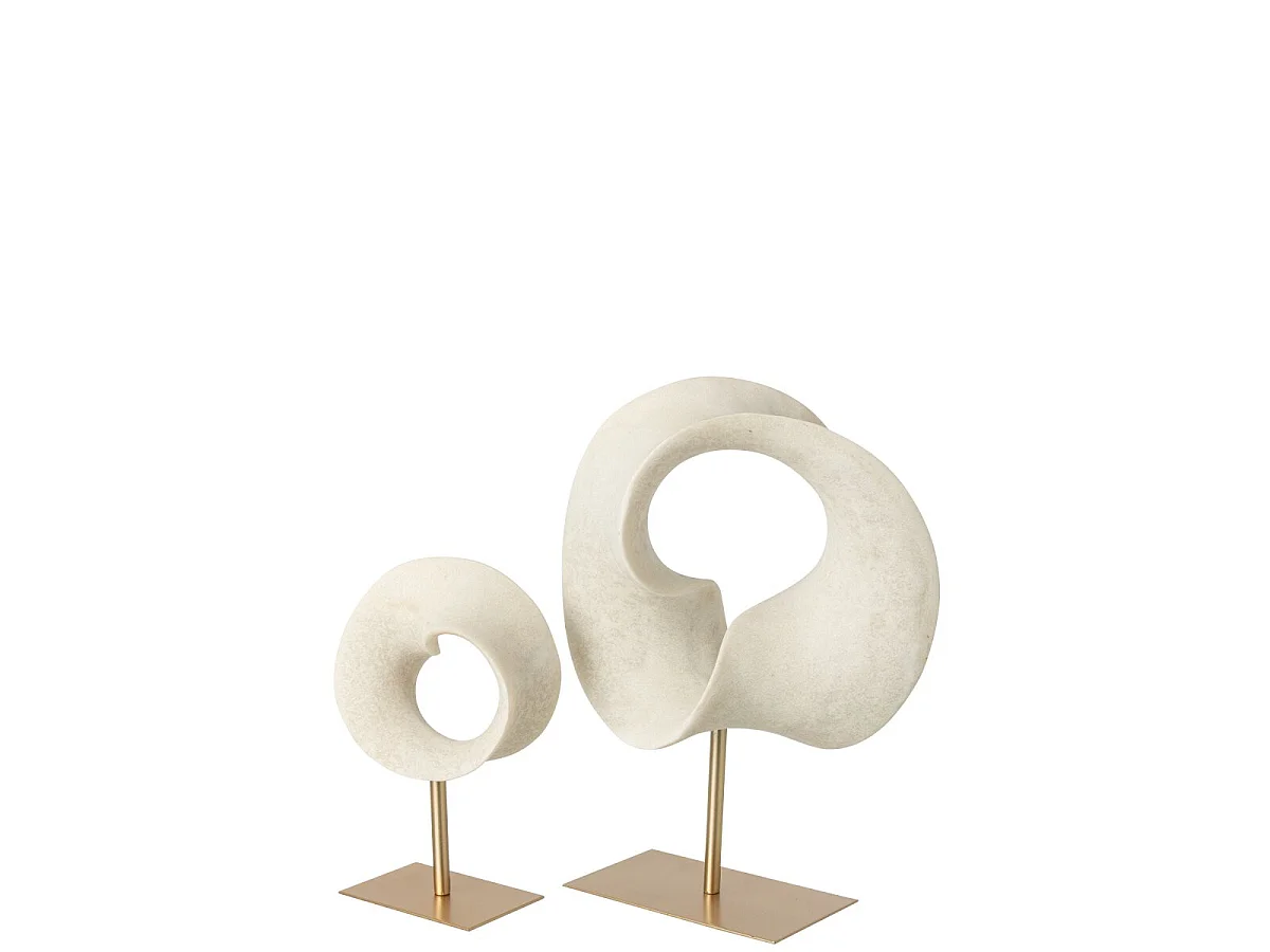 Objet Déco Abstrait "Bastien" 43cm Blanc