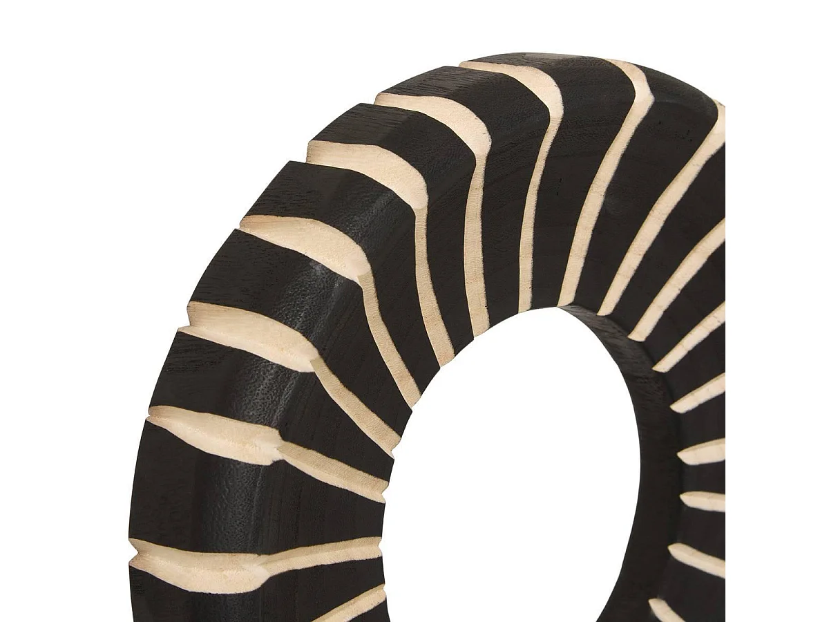 Anneau Strié Déco "Nyero" 47cm Noir