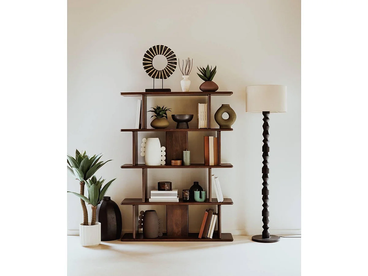 Anneau Strié Déco "Nyero" 47cm Noir