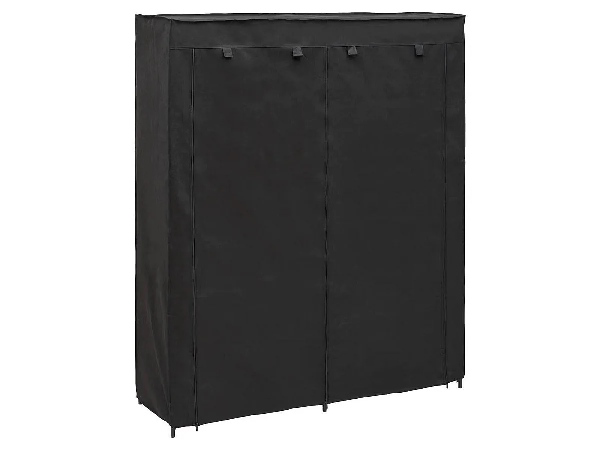 Penderie Double 1 Étagère "Dressy" 140cm Noir