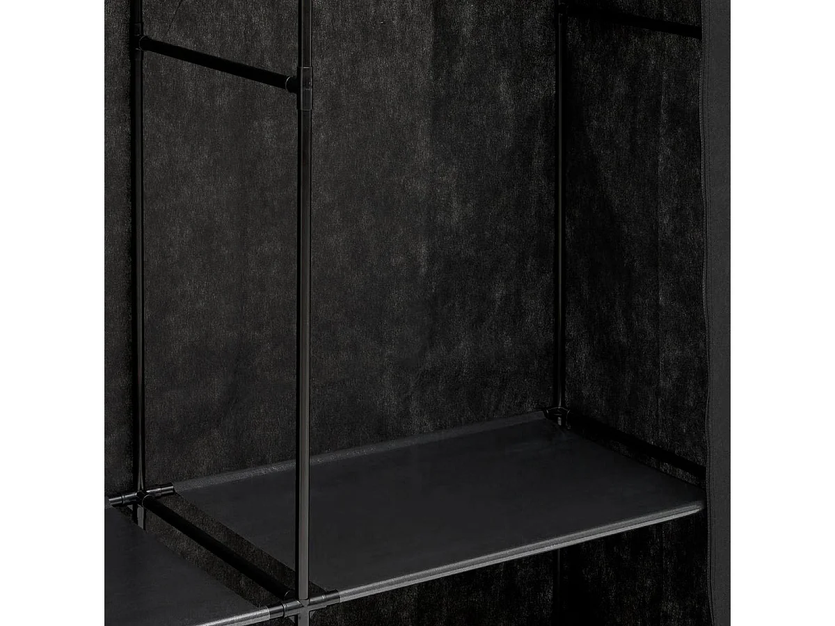 Penderie Double 1 Étagère "Dressy" 140cm Noir
