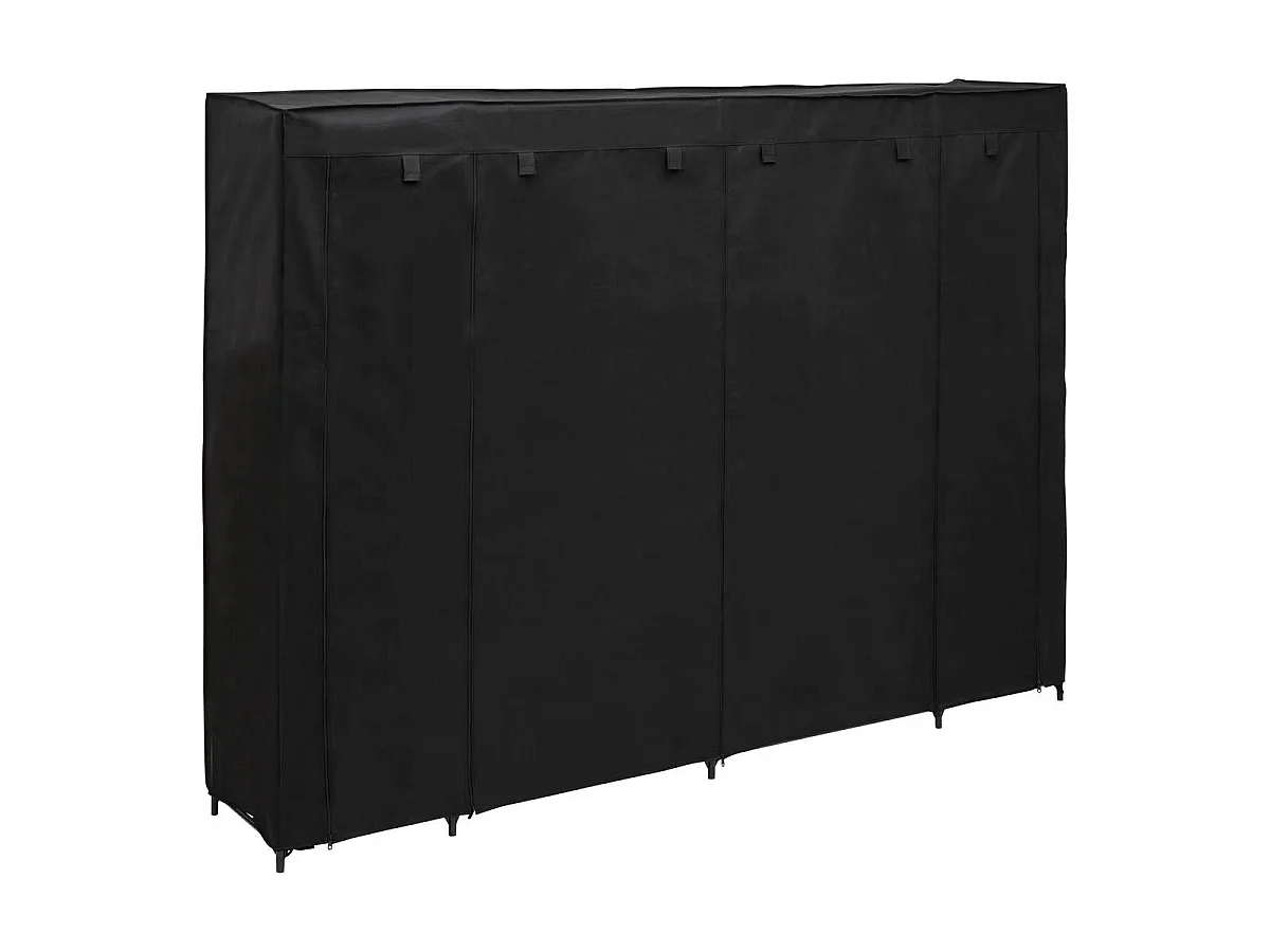 Penderie Double 8 Étagères "Dressy" 230cm Noir