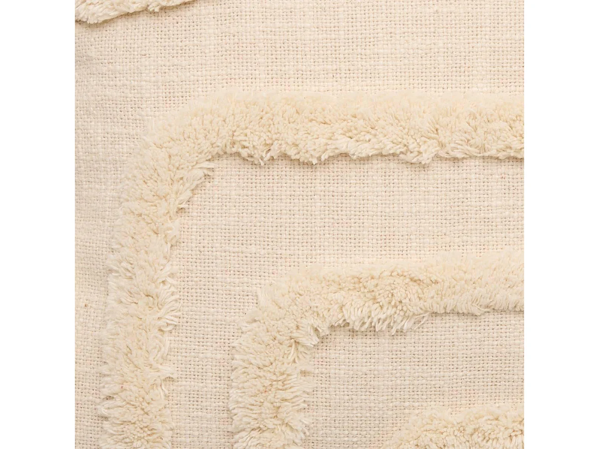Coussin Déco Tufté "Hawki" 40x40cm Naturel