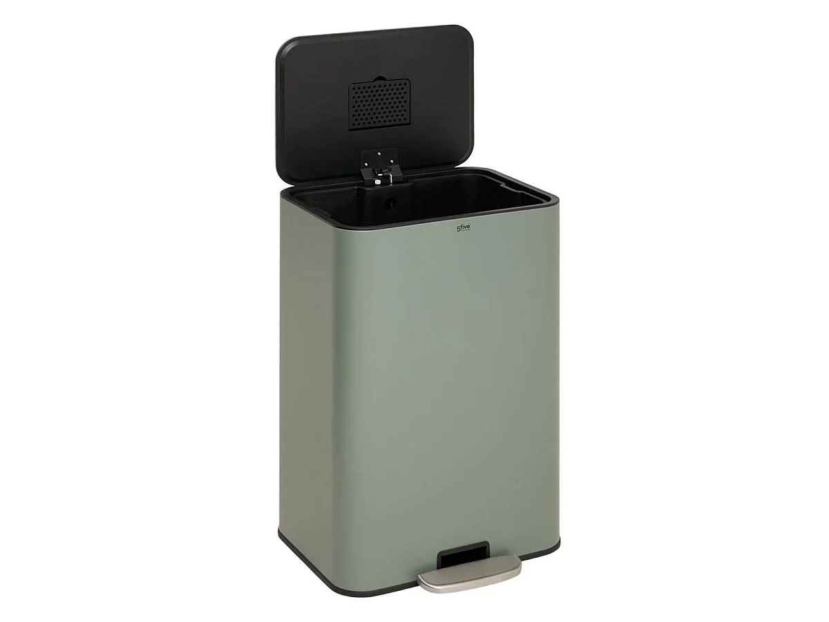 Poubelle à Pédale Slim "Delta" 50L Vert