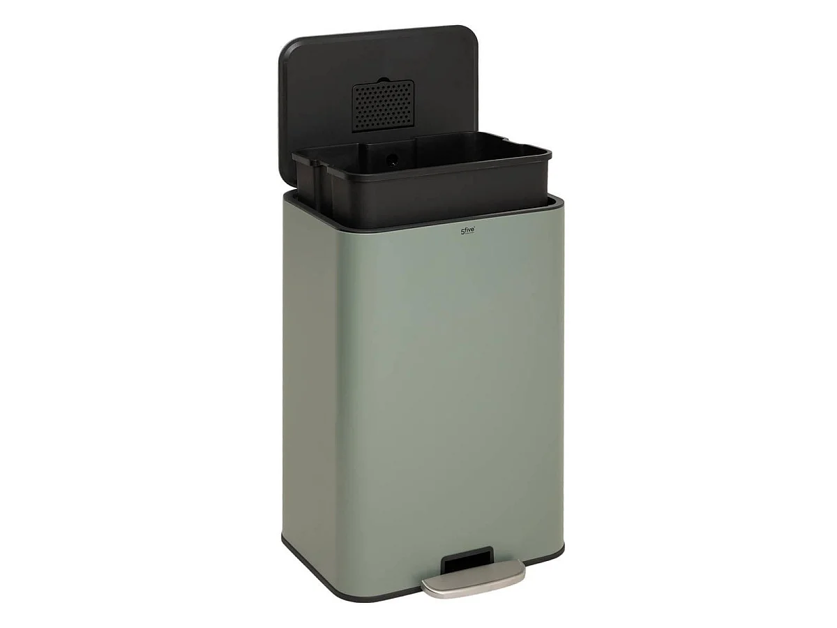 Poubelle à Pédale Slim "Delta" 50L Vert