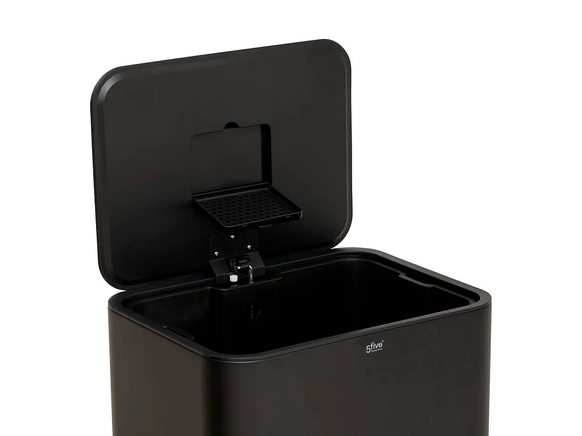 Poubelle à Pédale Slim "Delta" 50L Noir