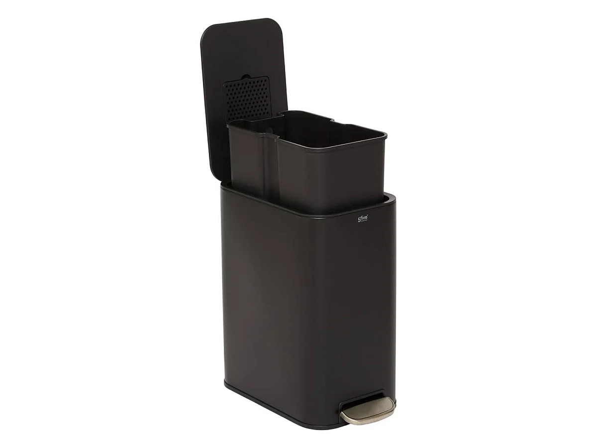 Poubelle à Pédale Slim "Delta" 20L Noir