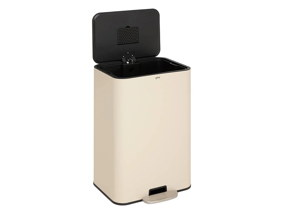Poubelle à Pédale Slim "Delta" 50L Argile