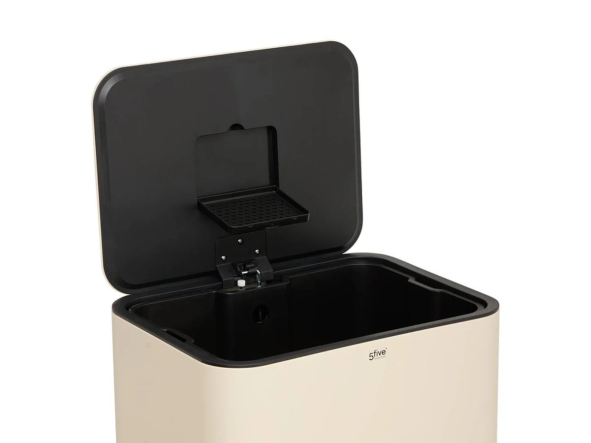 Poubelle à Pédale Slim "Delta" 50L Argile