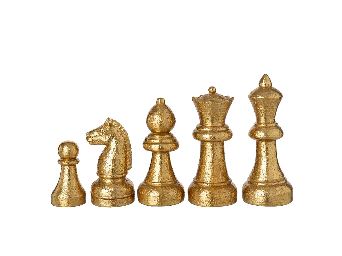 Lot de 5 Pièces d'Échecs Déco "Zorah" 30cm Doré
