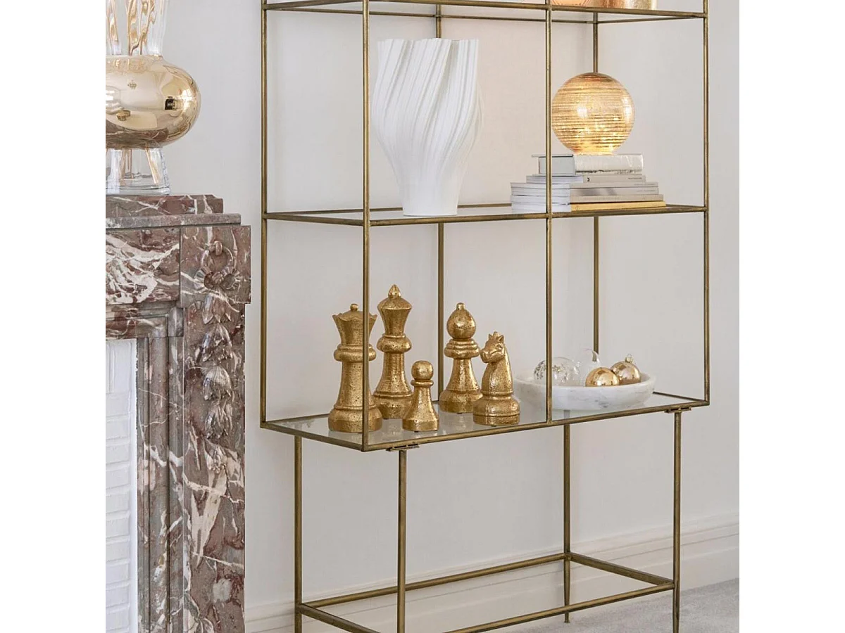 Lot de 5 Pièces d'Échecs Déco "Zorah" 30cm Doré