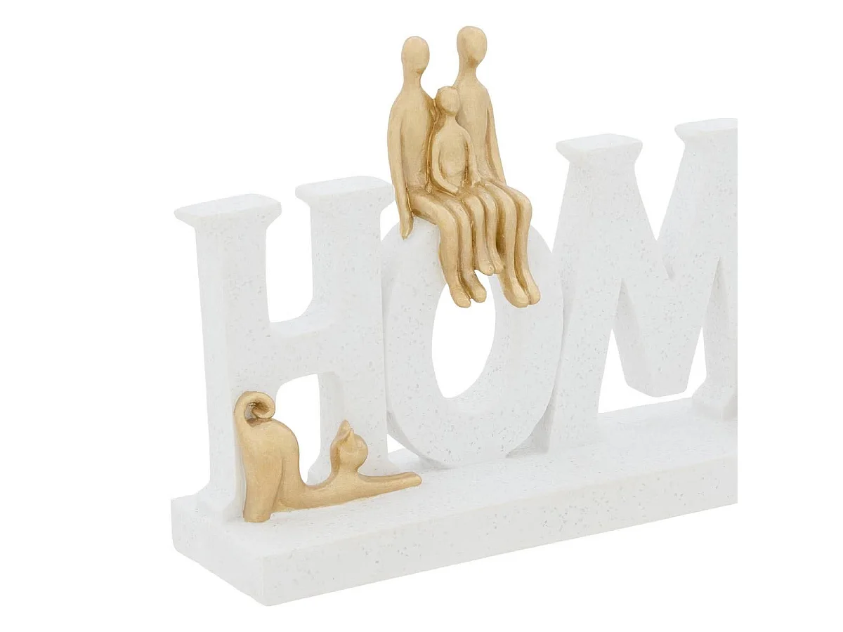 Mot Déco à Poser "Home Colin" 29cm Blanc