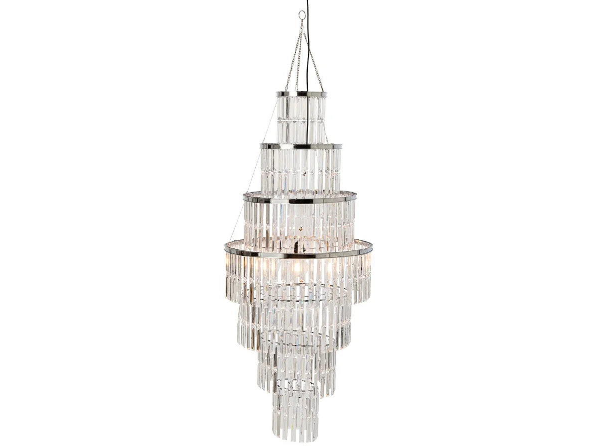 Abat-Jour Suspension Pampilles "Xenia" 146cm Transparent
