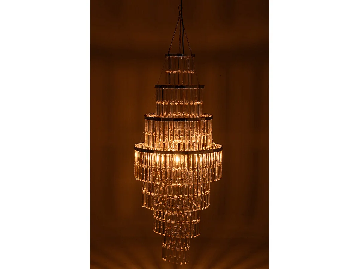Abat-Jour Suspension Pampilles "Xenia" 146cm Transparent