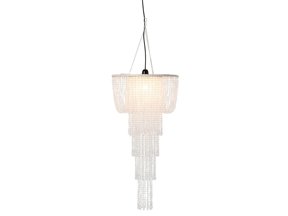 Abat-Jour Suspension Perles "Sigrid" 80cm Transparent
