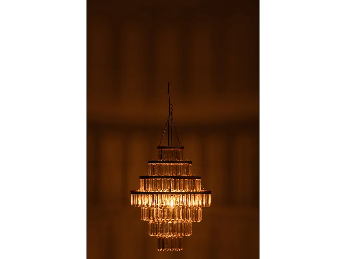 Abat-Jour Suspension Pampilles "Xenia" 73cm Doré