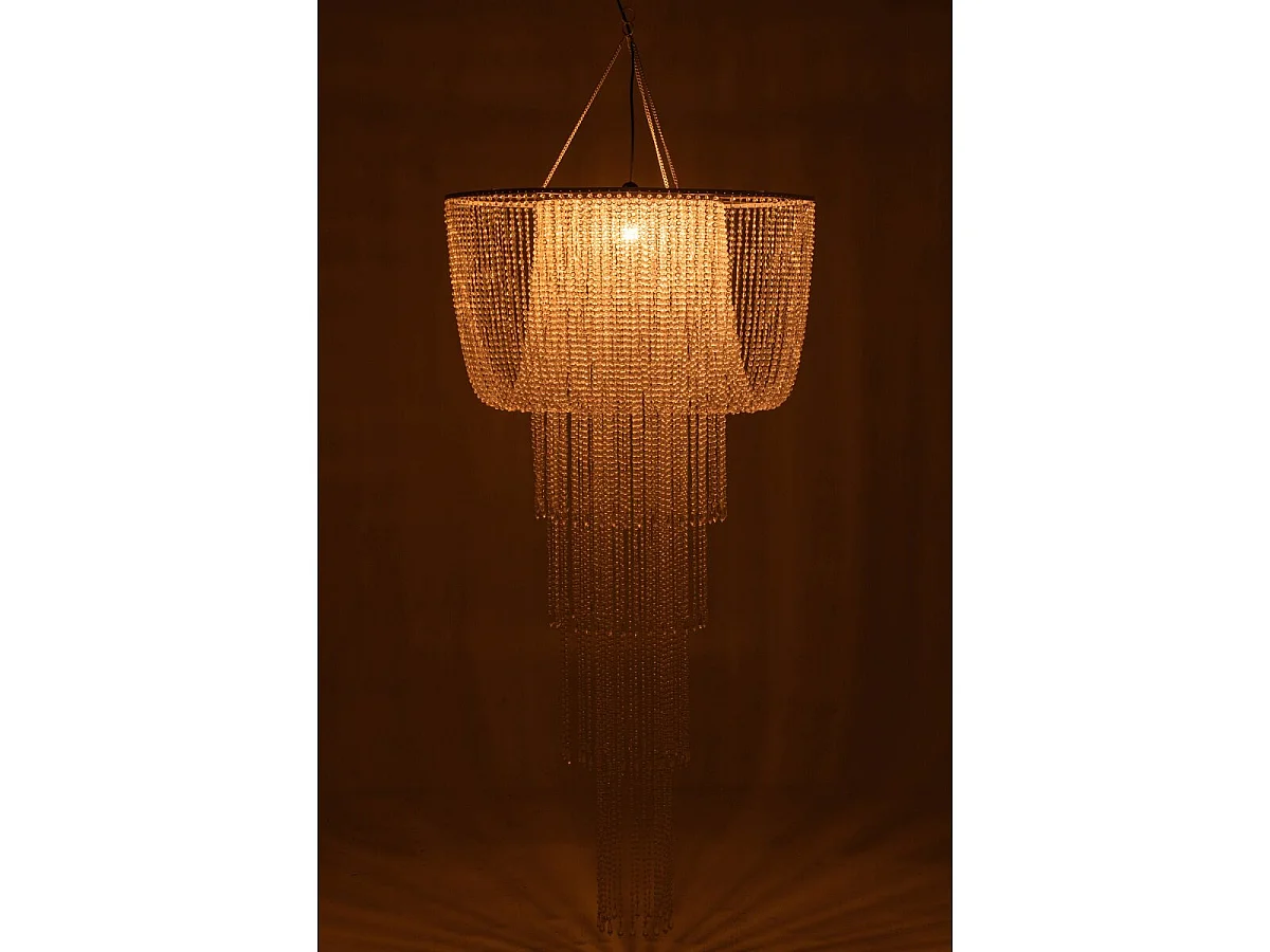 Abat-Jour Suspension Perles "Sigrid" 160cm Transparent