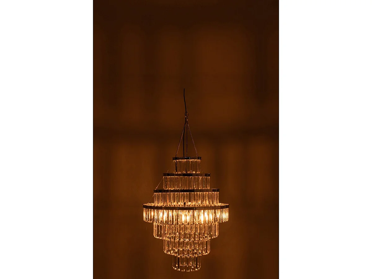 Abat-Jour Suspension Pampilles "Xenia" 73cm Transparent
