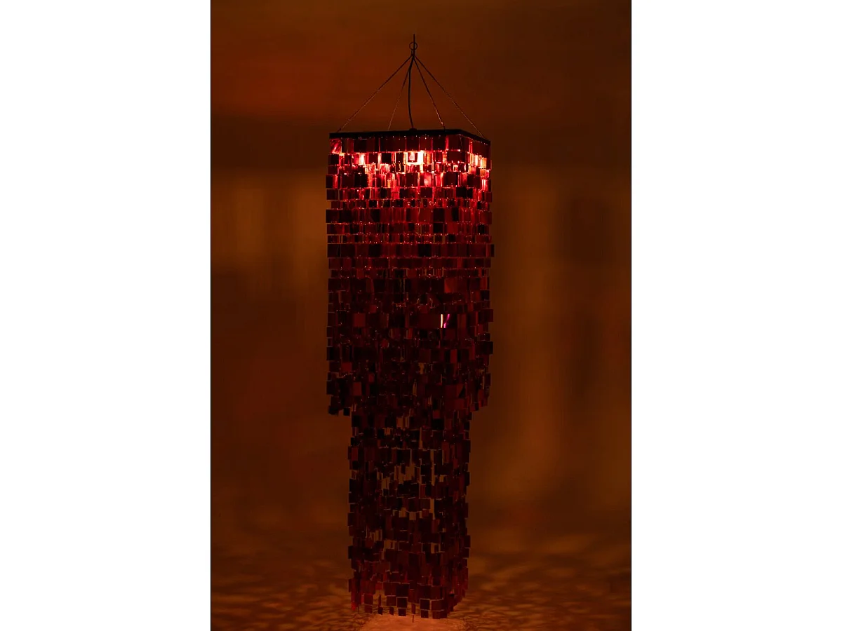 Abat-Jour Suspension Sequins "Dagmar" 180cm Rose