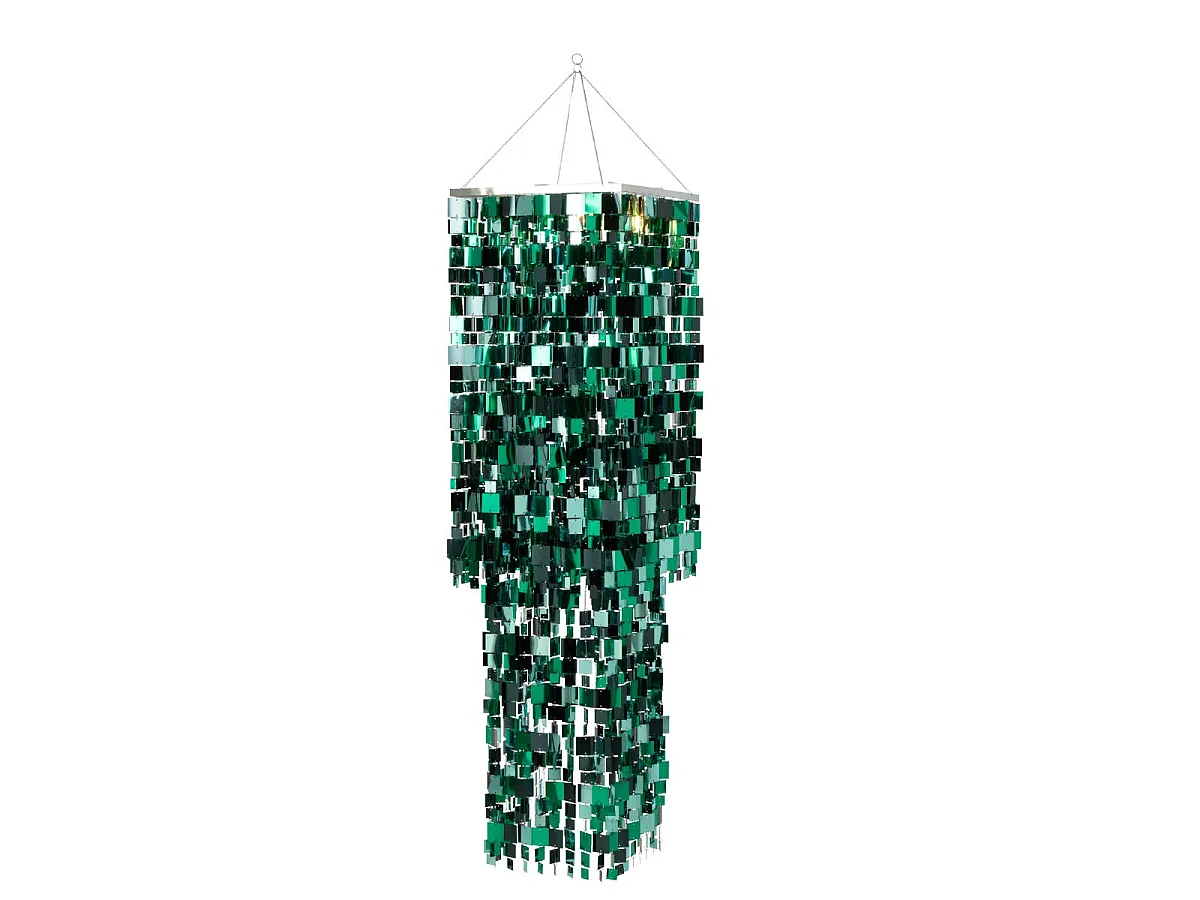 Abat-Jour Suspension Sequins "Dagmar" 180cm Bleu