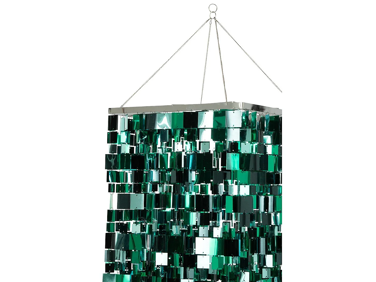 Abat-Jour Suspension Sequins "Dagmar" 180cm Bleu